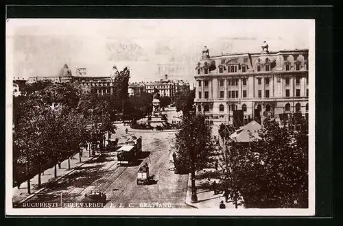AK Bucuresti, Bulevardul J. J. C. Bratianu, Strassenbahn