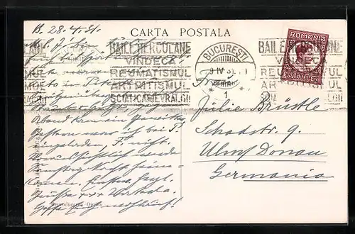 AK Bucuresti, Bulevardul J. J. C. Bratianu, Strassenbahn