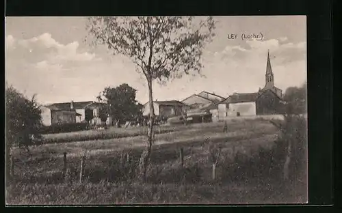 AK Ley /Lothr., Panorama des Ortes