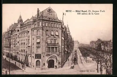 AK Metz, Hotel Royal aus der Vogelschau