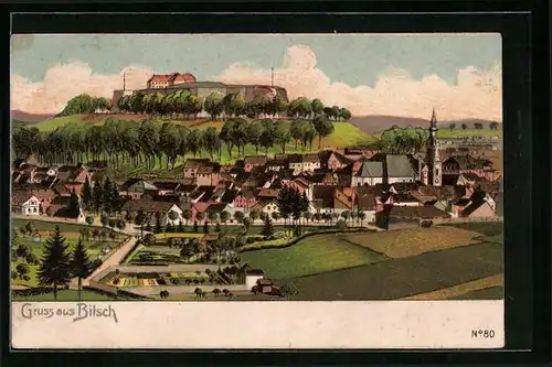 Künstler-AK Bitsch, Panorama