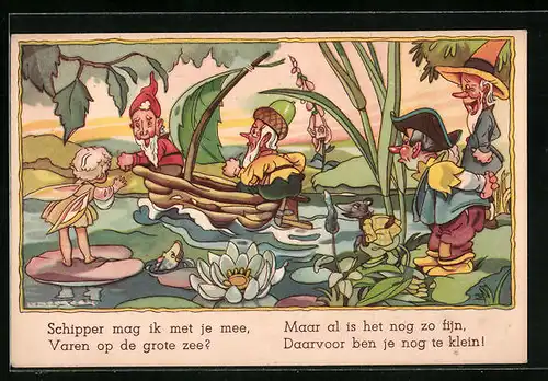 AK Zwerge bei Bootsfahrt