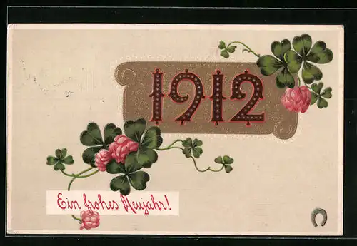 AK Jahreszahl 1912 mit Klee