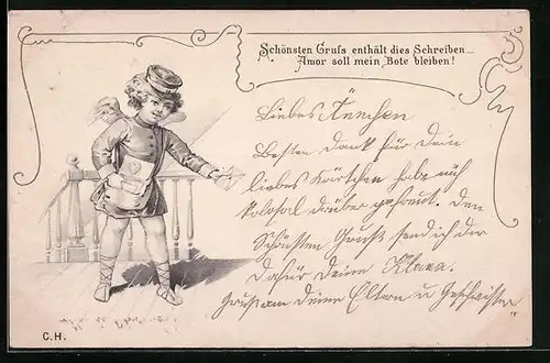 AK Amor als Briefträger