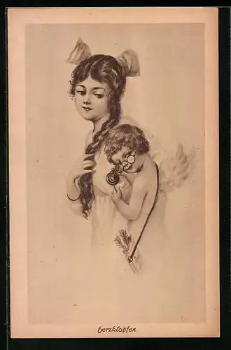 AK Amor als Arzt der jungen Frauen