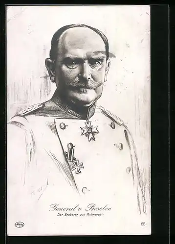 Künstler-AK General von Beseler in Uniform