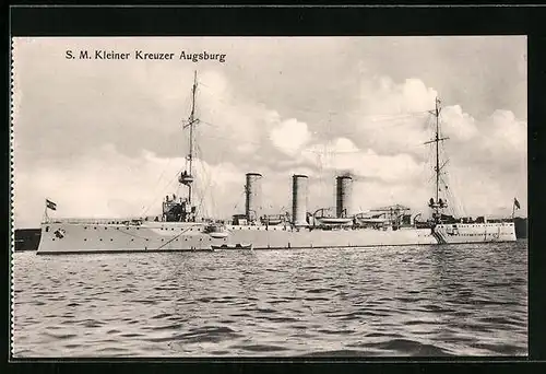 AK SM Kleiner Kreuzer Augsburg in der Gesamtansicht