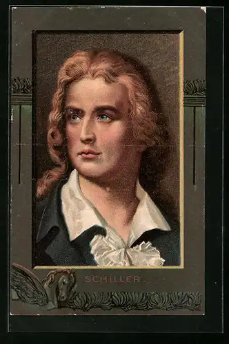 Lithographie Portrait Friedrich Schiller