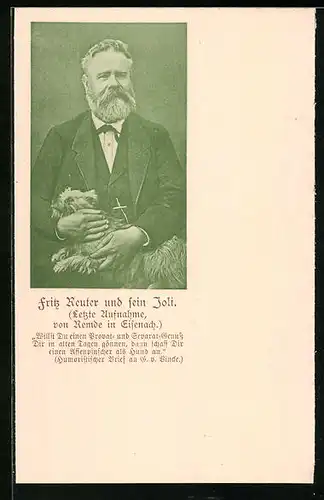 AK Fritz Reuter und sein Joli