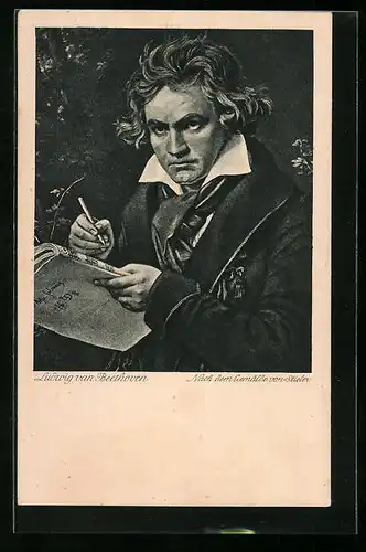 Künstler-AK Ludwig van Beethoven nach dem Gemälde von Stielen