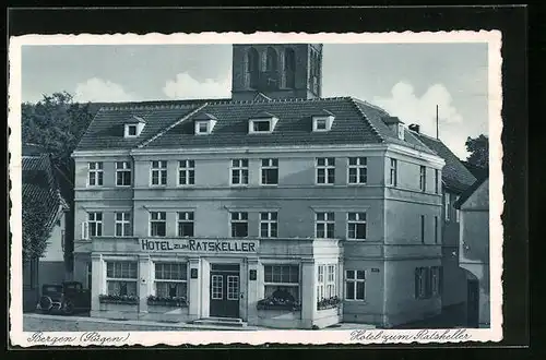 AK Bergen /Rügen, Hotel zum Ratskeller