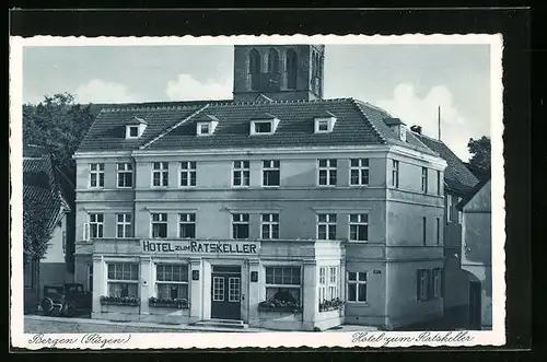 AK Bergen /Rügen, Hotel zum Ratskeller