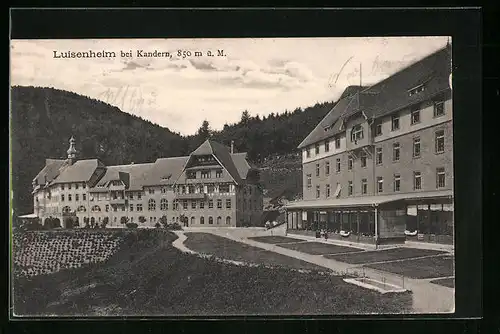 AK Kandern, Luisenheim mit Grünanlage