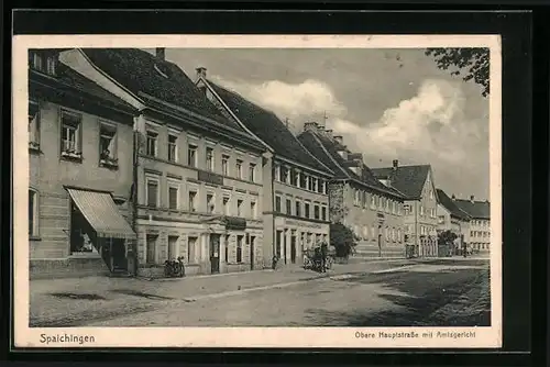AK Spaichingen, Obere Hauptstrasse mit Amtsgericht