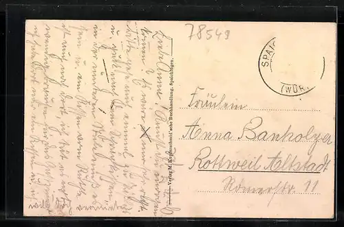 AK Spaichingen, Obere Hauptstrasse mit Amtsgericht