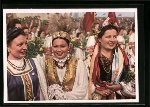 AK Die Jugend der Welt will den Frieden, Festliche Völkerverbrüderung