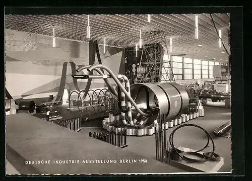 AK Berlin, Deutsche Industrie-Ausstellung 1954, Stand eines Rohrherstellers