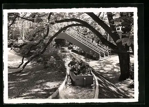 AK Zürich, Schweizerische Landesausstellung 1939, Schifflibach im Park