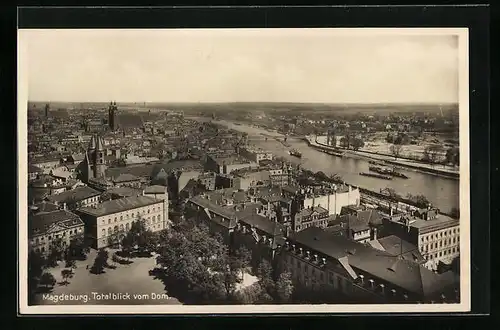 AK Magdeburg, Totalblick vom Dom