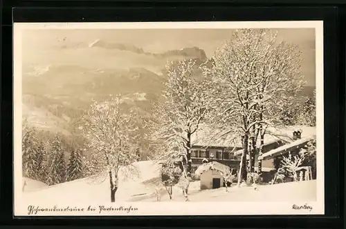 AK Partenkirchen, Almrestaurant Gschwandnerbauer im Winter