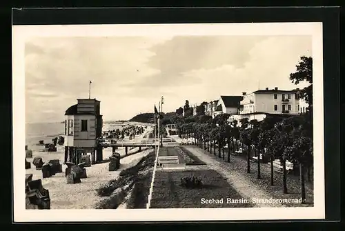 AK Bansin, Strandpromenade mit Strand