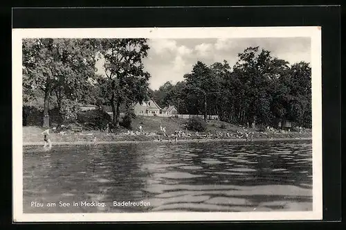 AK Plau am See /Mecklbg., Badefreuden am See