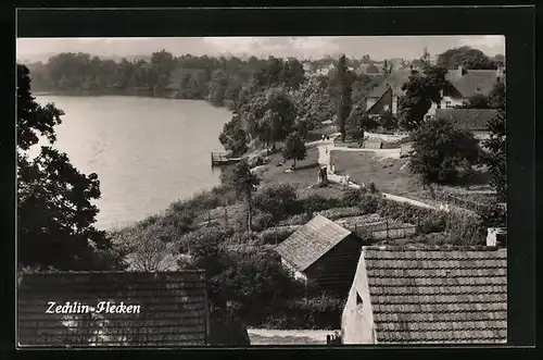 AK Zechlin-Flecken, Ortspartie am Wasser