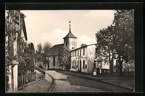 AK Flecken-Zechlin, Kulturhaus und Strasse zur Kirche