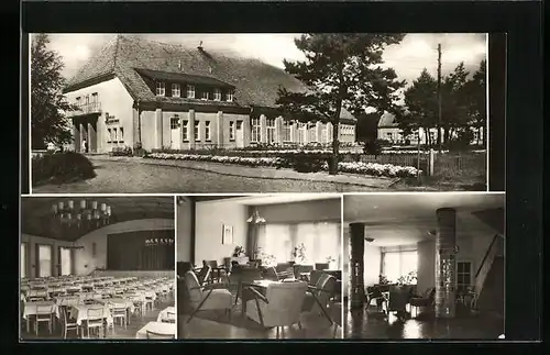 AK Dierhagen, FDGB-Heim Innen- und Aussenansicht