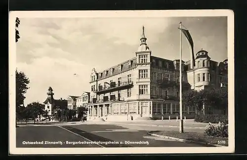 AK Zinnowitz /U., Bergarbeitererholungsheim und Dünenschloss