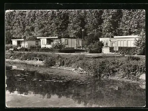 AK Alt Schwerin / Kr. Waren, Campingplatz C-89, Bungalows