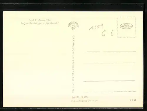 AK Bad Freienwalde, Jugendherberge Teufelssee