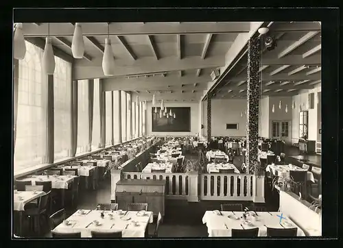 AK Heringsdorf, FDGB-Erholungsheim Solidarität, Speisesaal, Innenansicht