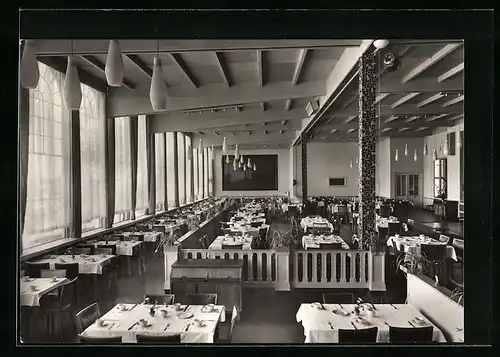 AK Heringsdorf, FDGB-Erholungsheim Solidarität, Speisesaal, Innenansicht