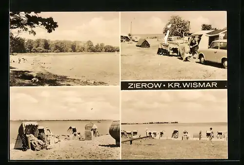 AK Zierow /Kr. Wismar, Zeltplatz, Strandpartien