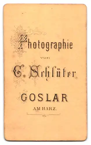 Fotografie C. Schlüter, Goslar am Harz, Portrait Mädchen mit hochgestecktem Haar