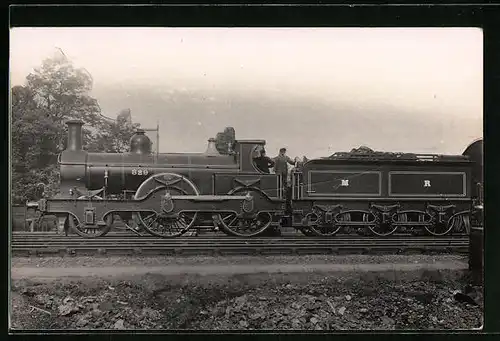 Foto-AK Englische Eisenbahn, Lokomotive No. 829 der MR