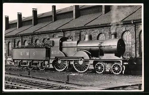 Foto-AK Englische Eisenbahn, Lokomotive No. 458 der LMS