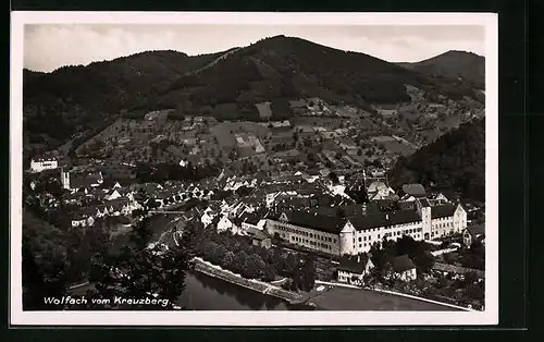 AK Wolfach /Schwarzw., Ortsansicht vom Kreuzberg aus