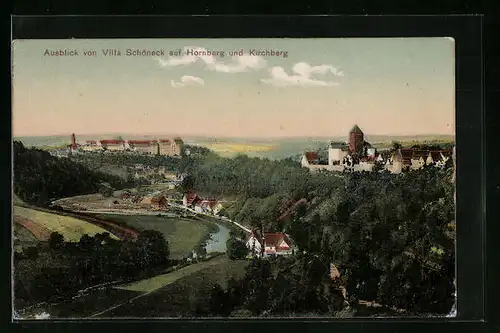 AK Hornberg, Ausblick von Villa Schöneck auf Hornberg und Kirchberg