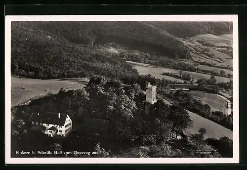 AK Einkorn bei Schwäb. Hall, Ortsansicht vom Flugzeug aus