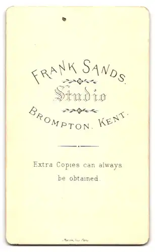 Fotografie Frank Sands, Brompton / Kent, Bürgerlicher Herr mit Koteletten