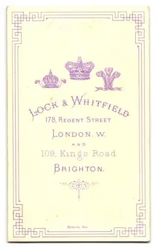 Fotografie Lock & Whitfield, London-W., 178, Regent Street, Bürgerlicher Herr mit Backenbart