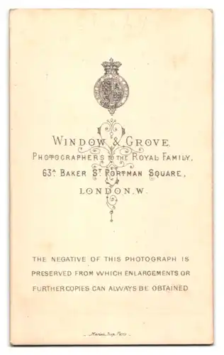 Fotografie Window & Grove, London, 63A. Baker St., Dame im Profil mit schmückender Brosche