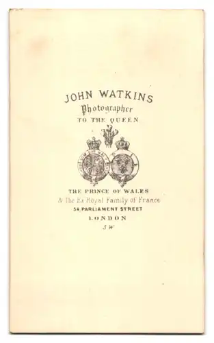 Fotografie John Watkins, London, Junger Knabe im Profil mit gestreifter Krawatte