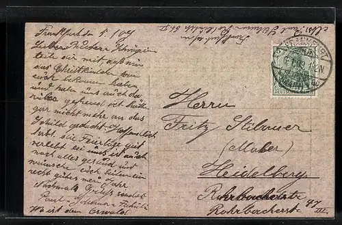 AK Jahreszahl 1909 mit Kleeblatt