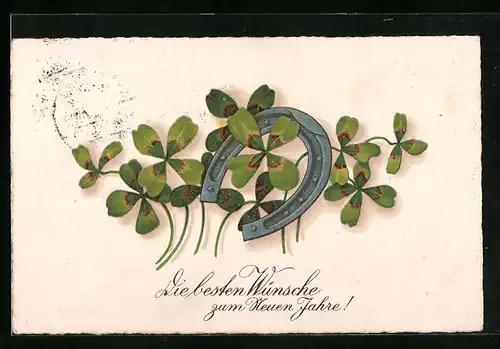 AK Kleeblätter und Hufeisen