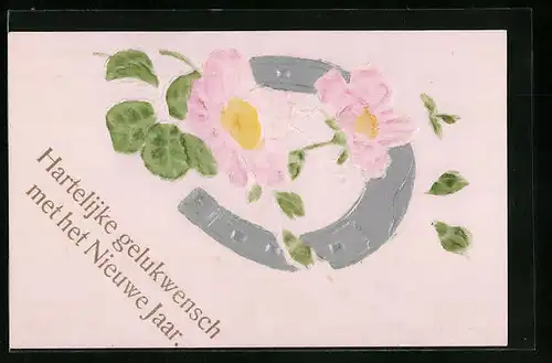 AK Hufeisen und Blumen