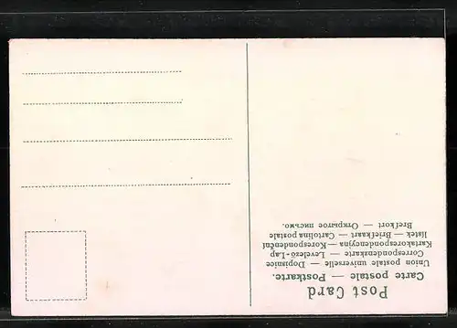 AK Mädchen mit Hufeisen und Kleeblatt