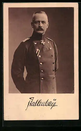 AK Heerführer von Falkenhayn in Uniform mit Orden